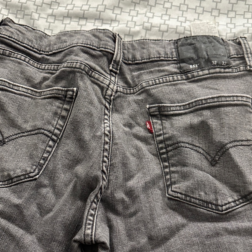 Levi's Men's Charcoal Slim Straight Jeans